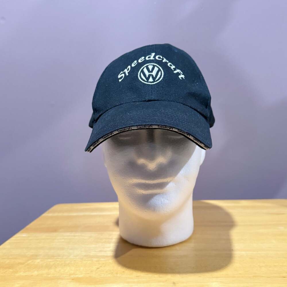 Volkswagen Speedcraft Embroidered Baseball Hat - Black VW Logo Cap